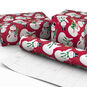 Snowmen on Red Christmas Wrapping Paper Roll Wrapped pkg image number 2