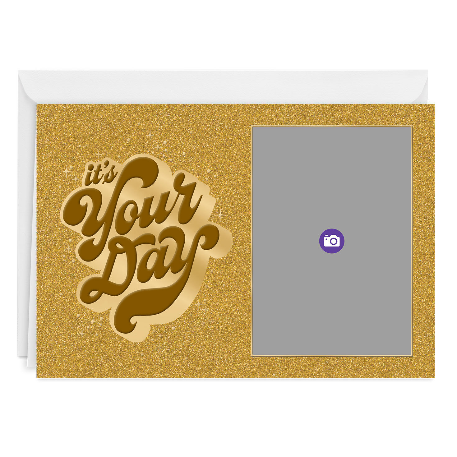 Gold It's Your Day Personalized Birthday Card Card Front indicating personalization image number 3