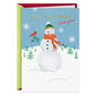 Snowman on Blue Christmas Card for Great-Grandson Card Front image number 1