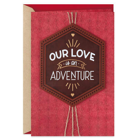 Our Love Is an Adventure Valentine's Day Card, , large