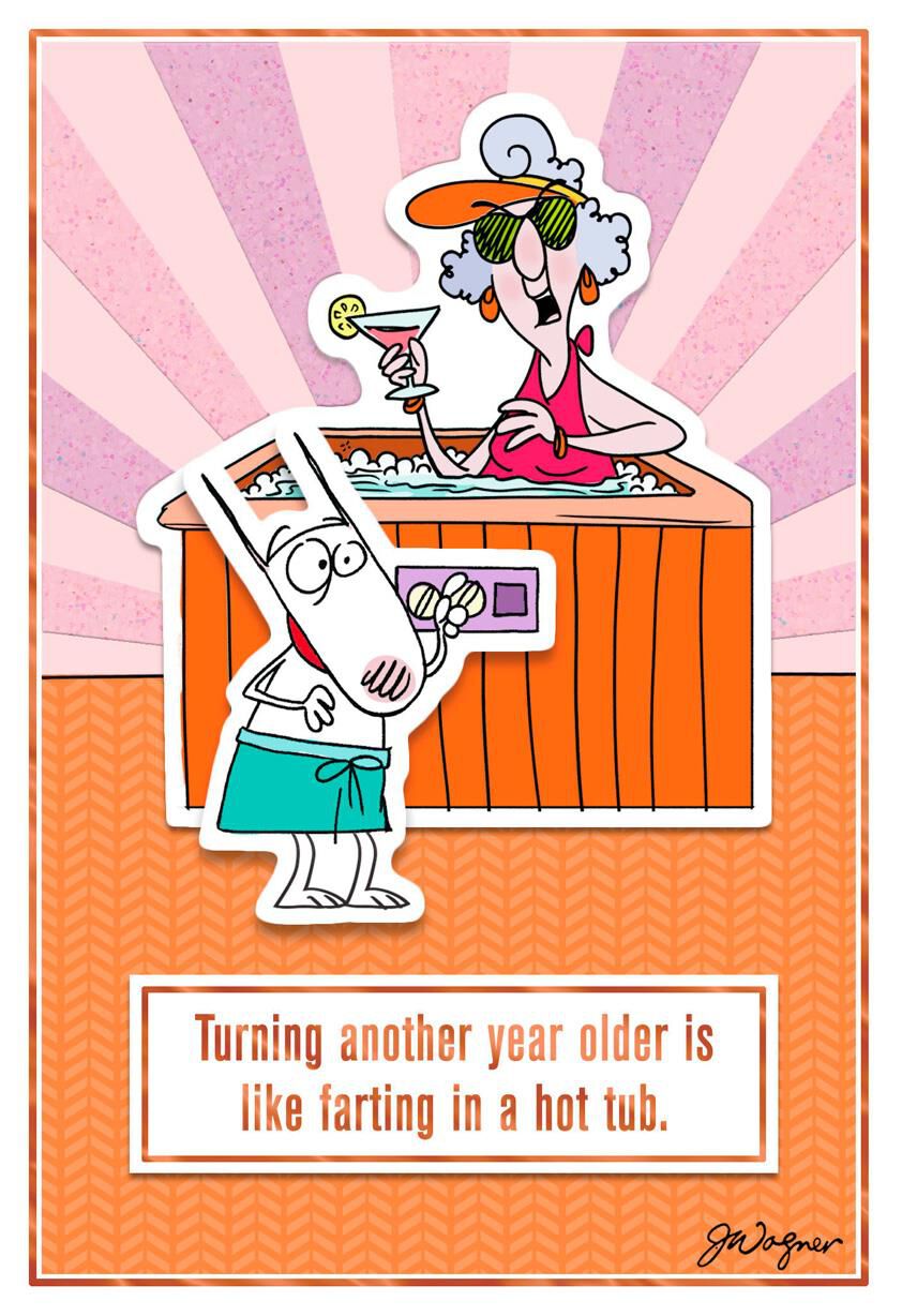 Maxine™ Farting in a Hot Tub Funny Birthday Card
