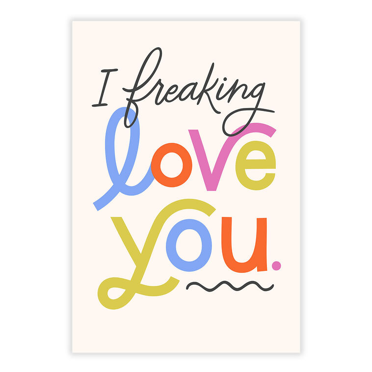 Black and Colored Letters Personalized Love Card front image number 2