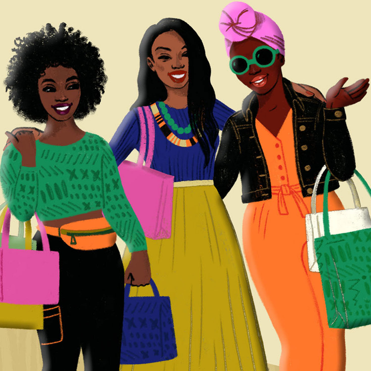Black Women Shopping Birthday Card for Her Card Front Detail image number 4