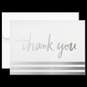 Silver Foil Stripe Blank Thank You Notes, Box of 20, , large image number 2