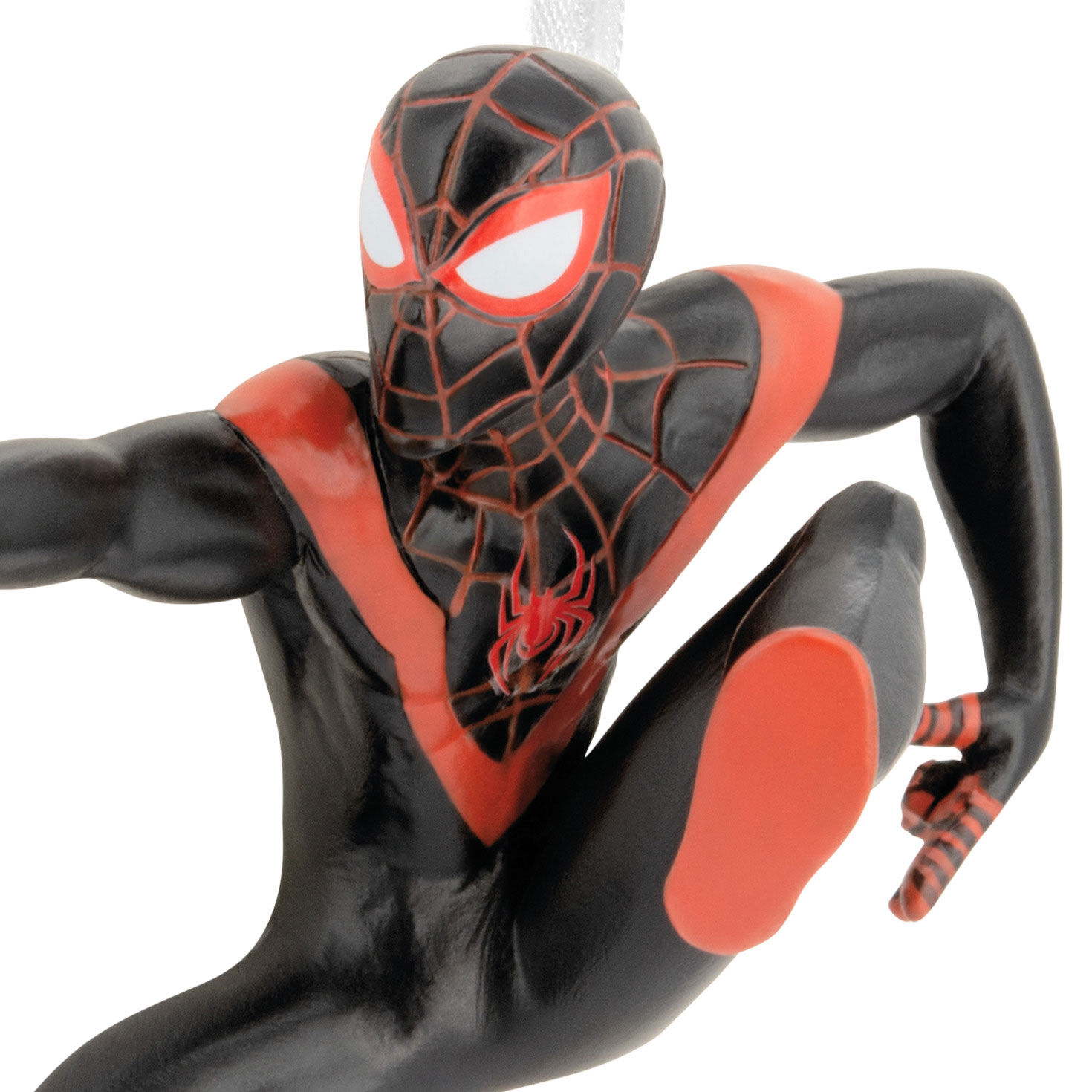 Marvel Miles Morales Christmas Ornament closeup detail image number 5