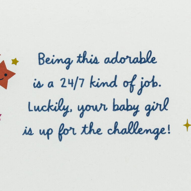 Cutie on Duty New Baby Girl Card, , large image number 2