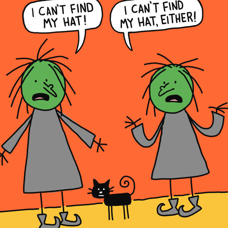 Pointy Witch Hats Funny Halloween Card, , large image number 4