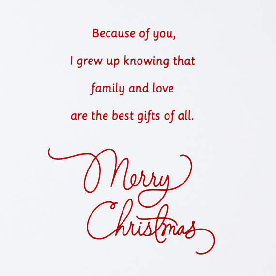 Good Home, Family and Love Christmas Card for Parents, , large image number 3