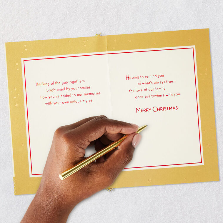 Gold Tree Christmas Card for Daughter and Son-in-Law Signing card image number 8