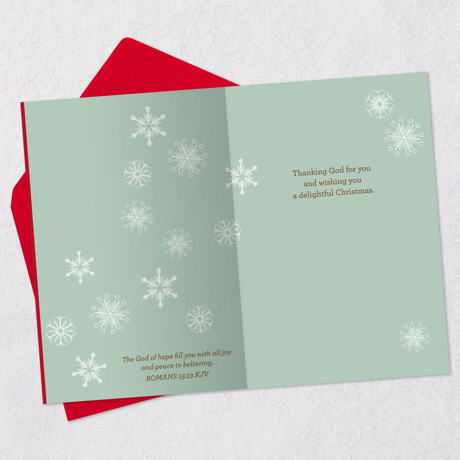 Cocoa Mugs Religious Christmas Card for Friend Open card with envelope image number 4