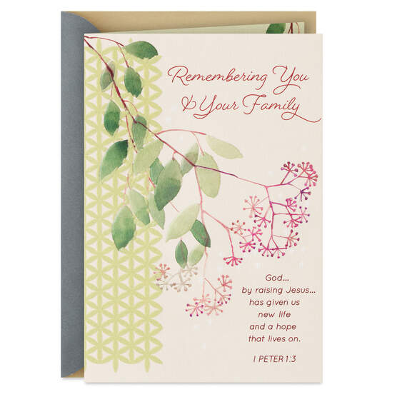 Prayers for You and Your Family Religious Sympathy Card