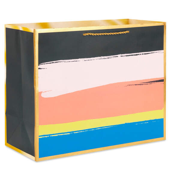 10.4" Painted Stripes Large Horizontal Gift Bag