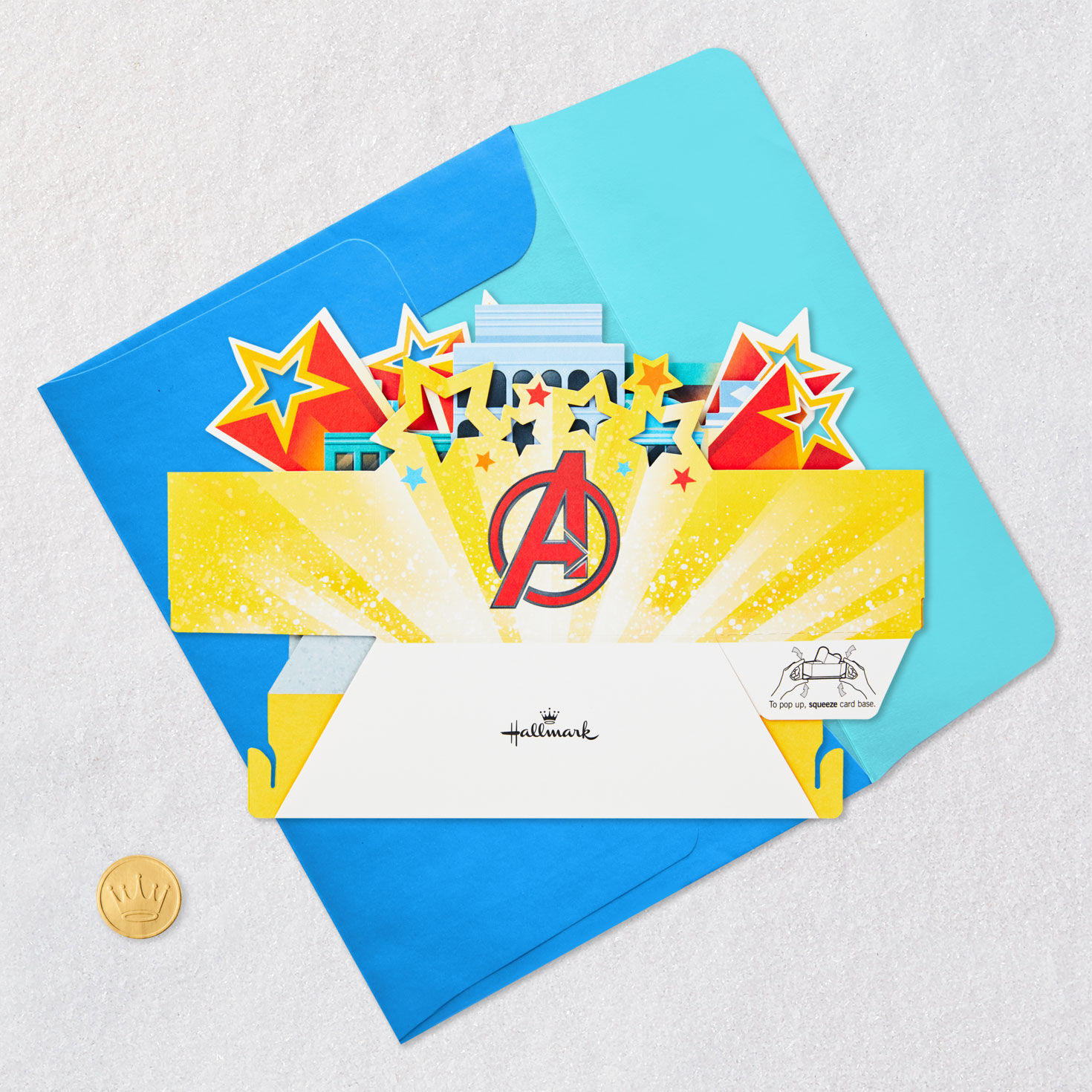 Marvel Avengers Assemble and Celebrate 3D Pop-Up Card With Playset