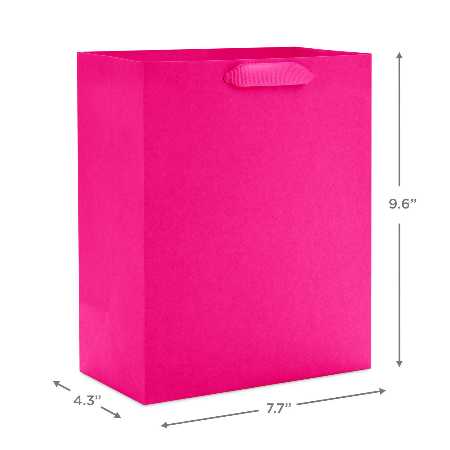 9.6" Solid Hot Pink Medium Gift Bag for only USD 3.49 | Hallmark