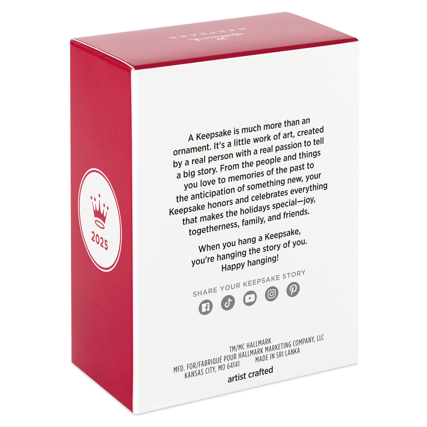 Mickey Minnie One Red Sweater Keepsake Ornament package back image number 8