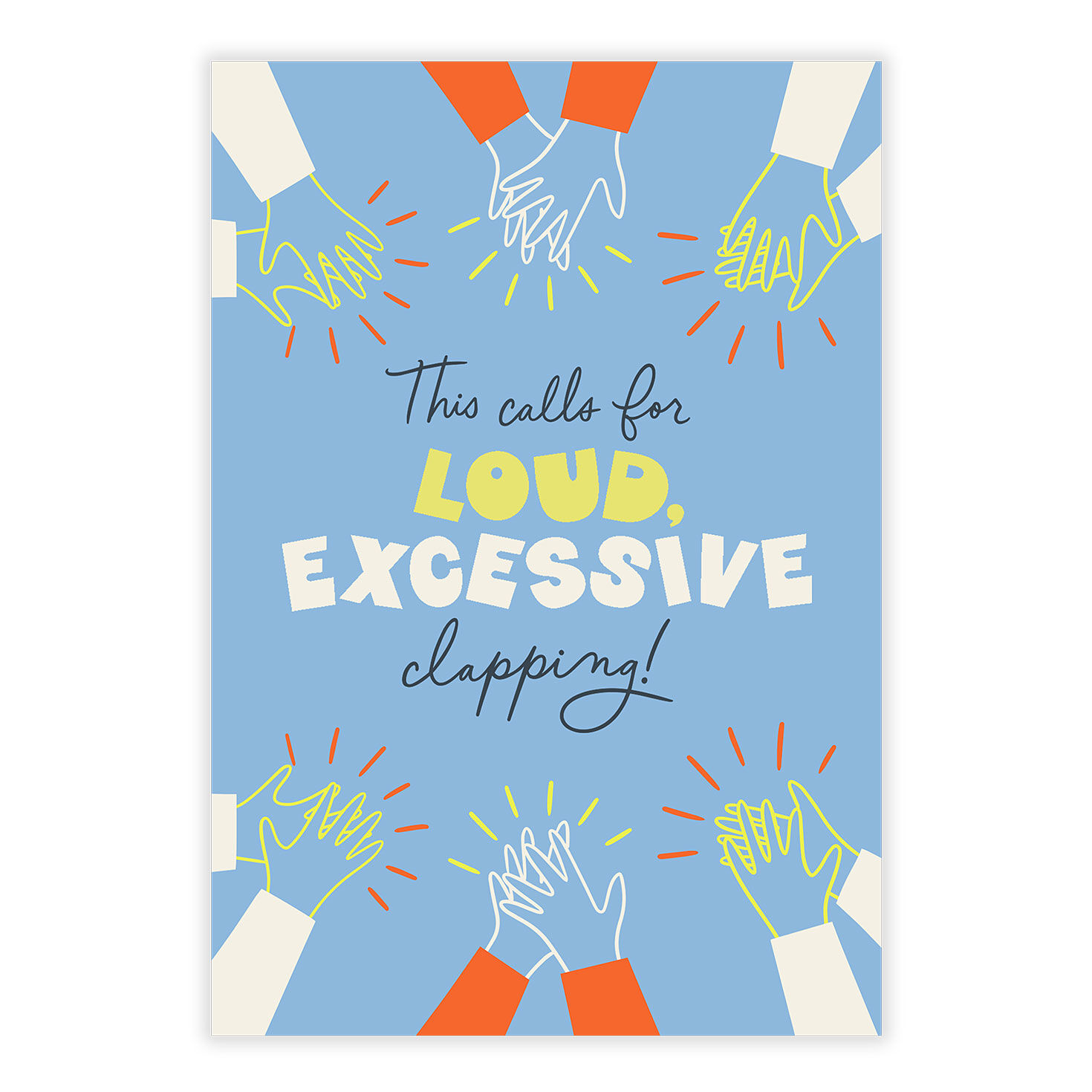 Hands Clapping Personalized Congrats Card front image number 2