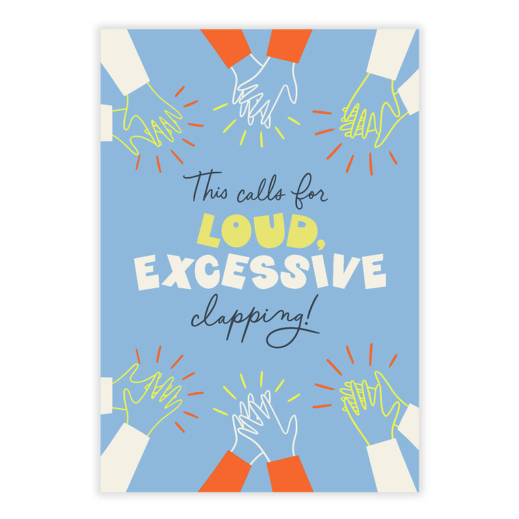 Hands Clapping Personalized Congrats Card front image number 2