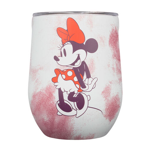 Corkcicle Disney Minnie Tie-Dye Stainless Steel Stemless Wine Glass, 12 oz., 