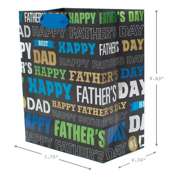 9.6" Happy Father's Day Medium Gift Bag With Tissue, , large image number 3