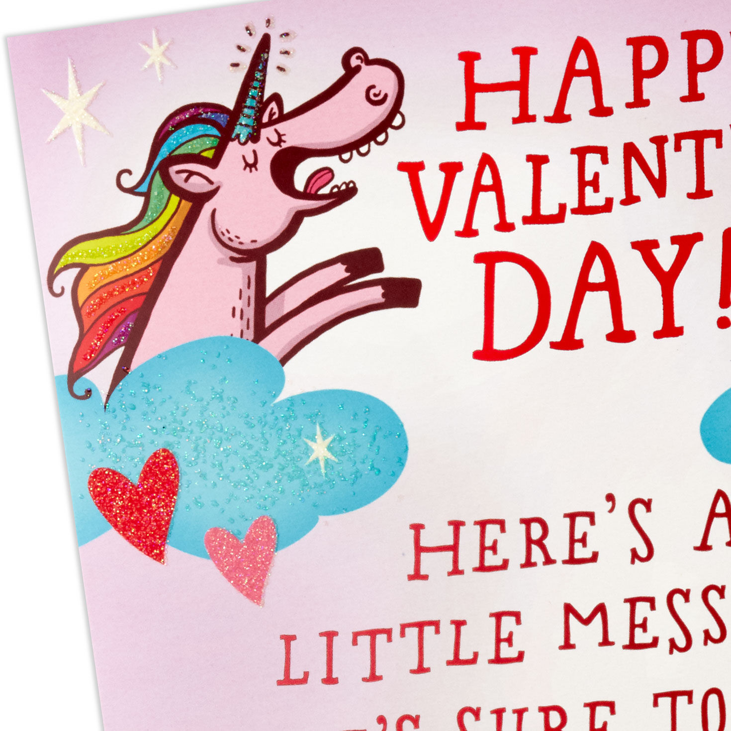 Unicorn Fart Funny Valentine's Day Card With Sound Card Front Detail image number 4