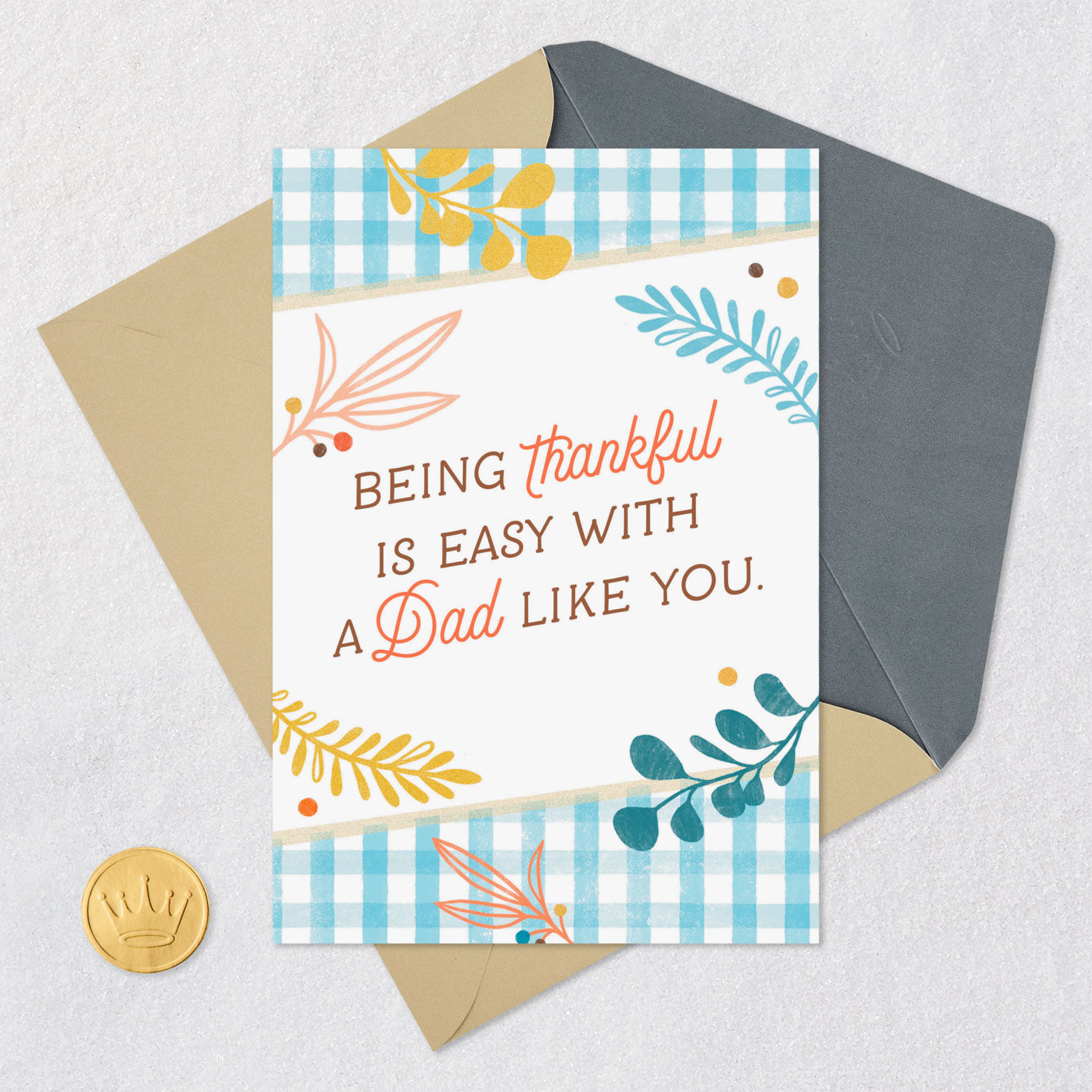 So Thankful for You Thanksgiving Card for Dad, , large image number 5