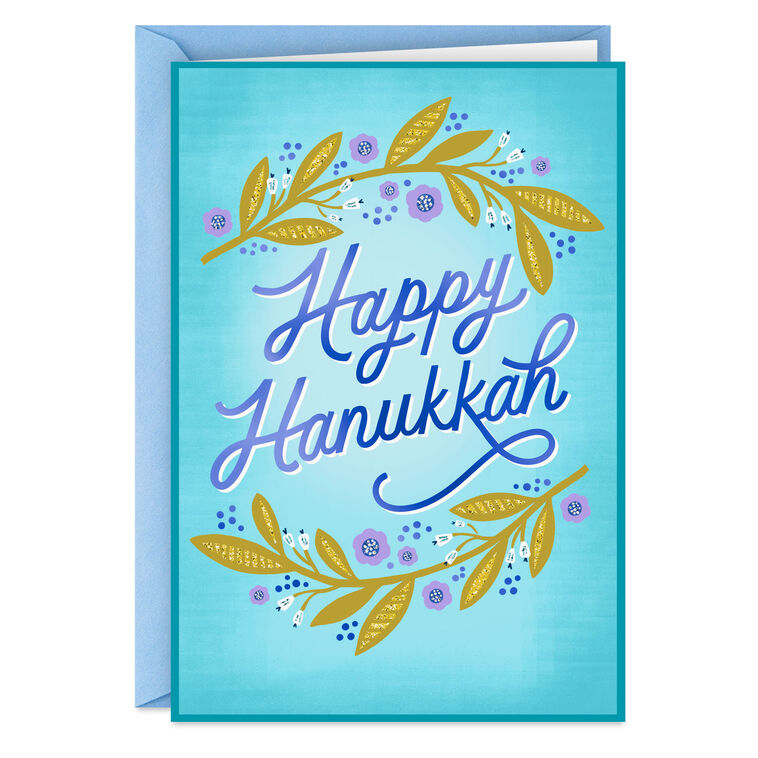 Love, Light and Happiness Hanukkah Card