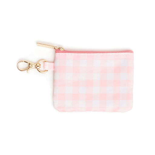 Mary Square Pink Gingham Pet Waste Bag Holder, 