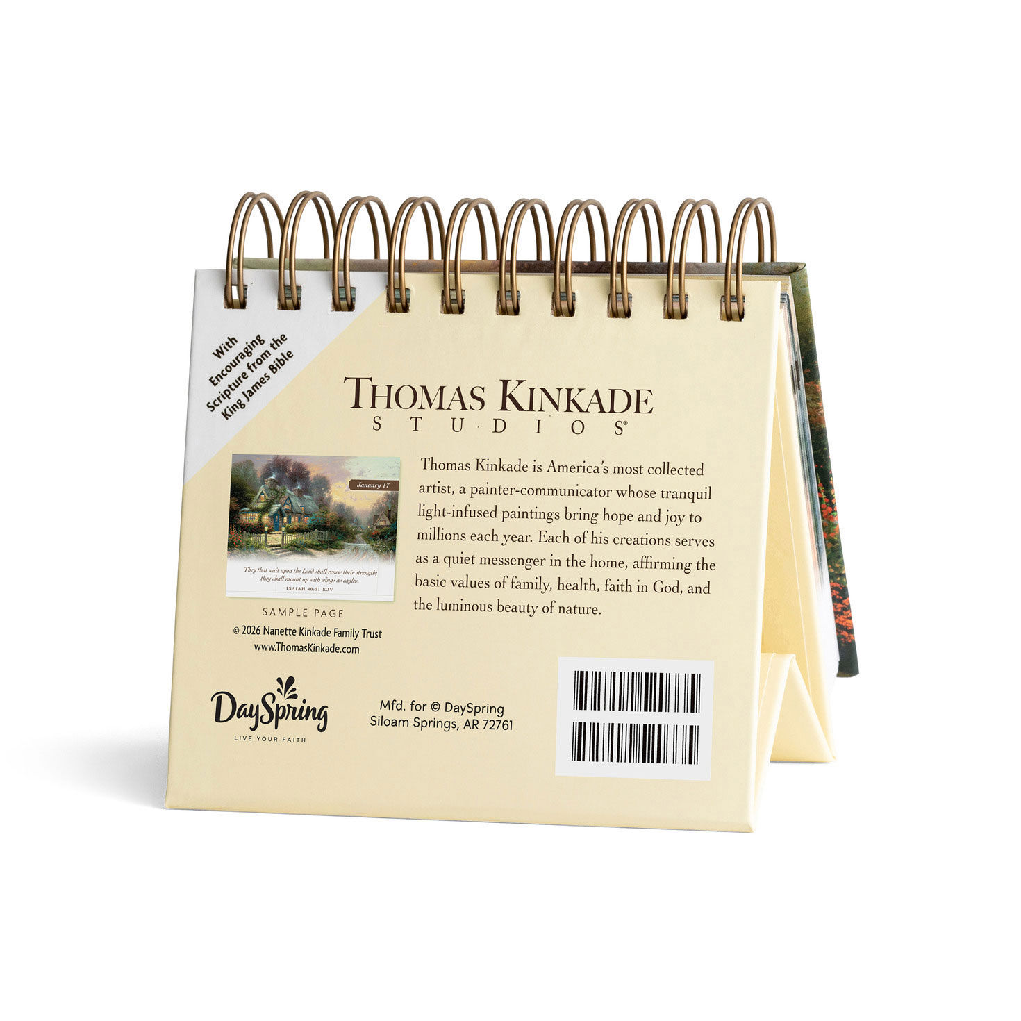 Thomas Kinkade Painter of Light Perpetual Calendar back image number 2