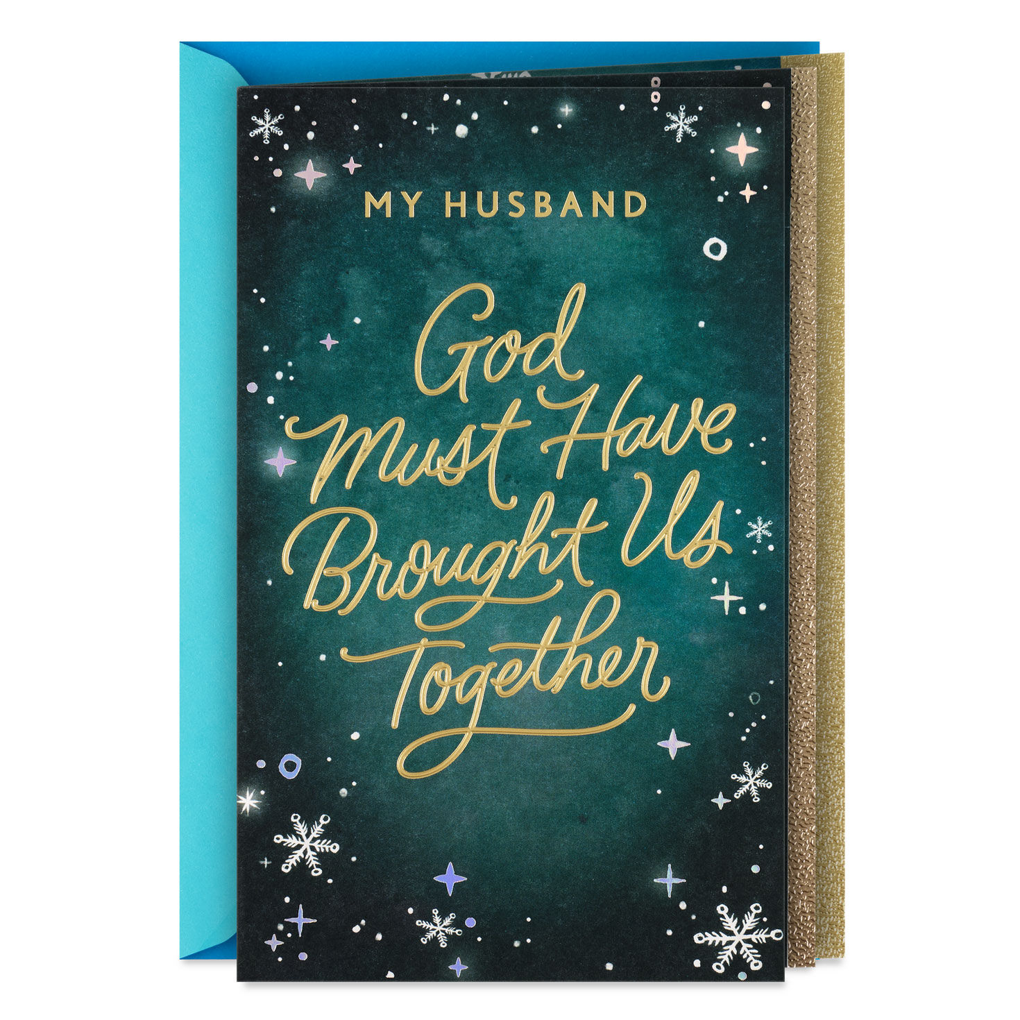 God Brought Us Together Christmas Card for Husband