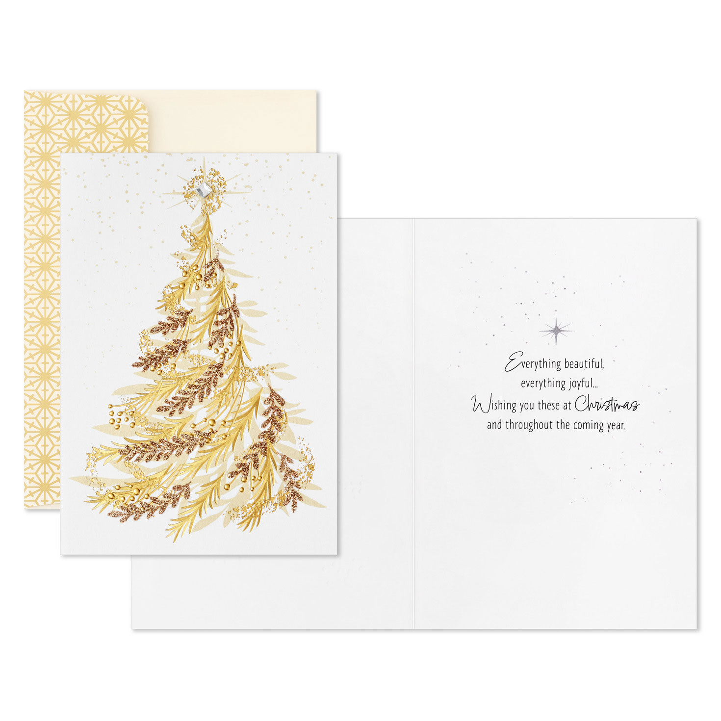 Opulent Gold Tree Boxed Christmas Cards, Pack of 12, , large image number 3