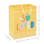 9.6" Pastel Lettering on Yellow Medium Gift Bag, , large image number 3