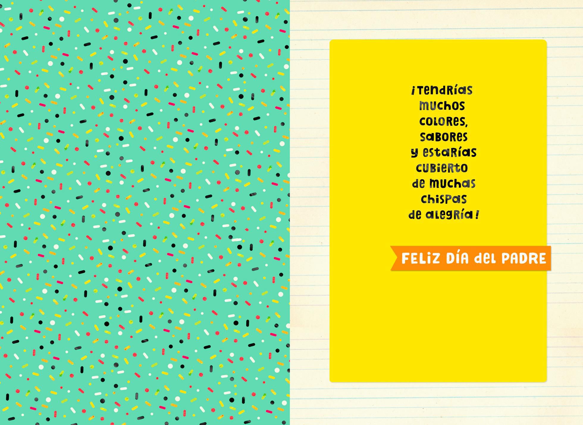 Happy With Extra Sprinkles Spanish-Language Father's Day Card for Dad