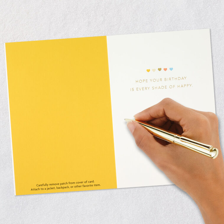 Rainbow Hearts Signature Birthday Card and Patch signing card image number 8