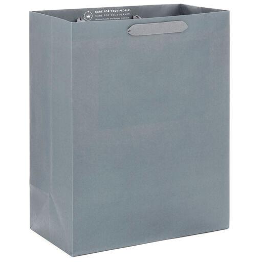 13" Large Gray Gift Bag, Gray