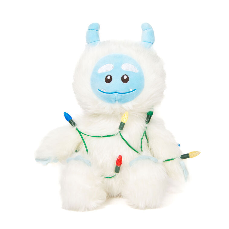 Cuddle Bar Yeti for Christmas Musical, Light Up Plush With Motion, 11.5"