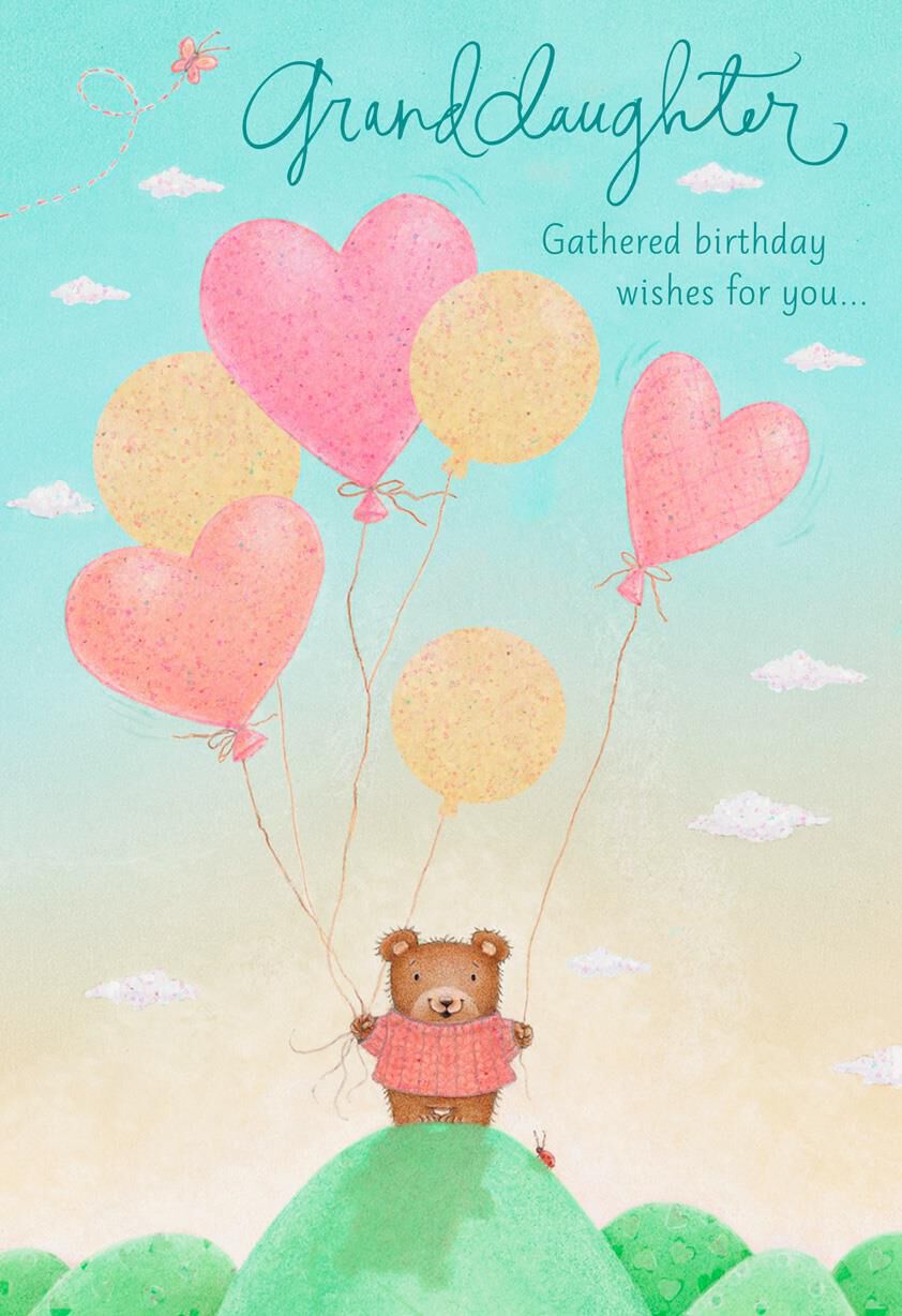 Gathered Wishes Birthday Card for Granddaughter