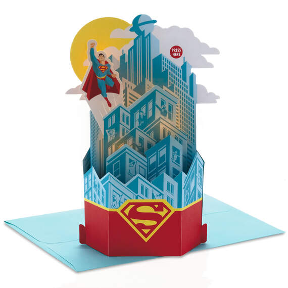DC Comics™ Superman™ Epic Musical 3D Pop-Up Birthday Card With Light, , large image number 1