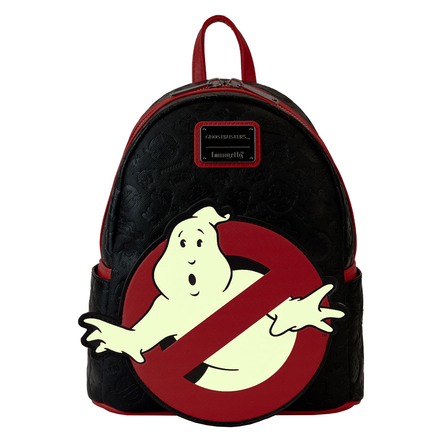 Loungefly No Ghosts Ghostbusters Mini Backpack front glowing image number 2