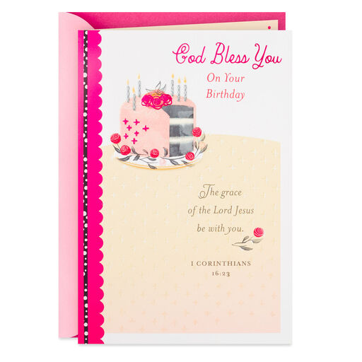 Grace and Love Religious Birthday Card, 