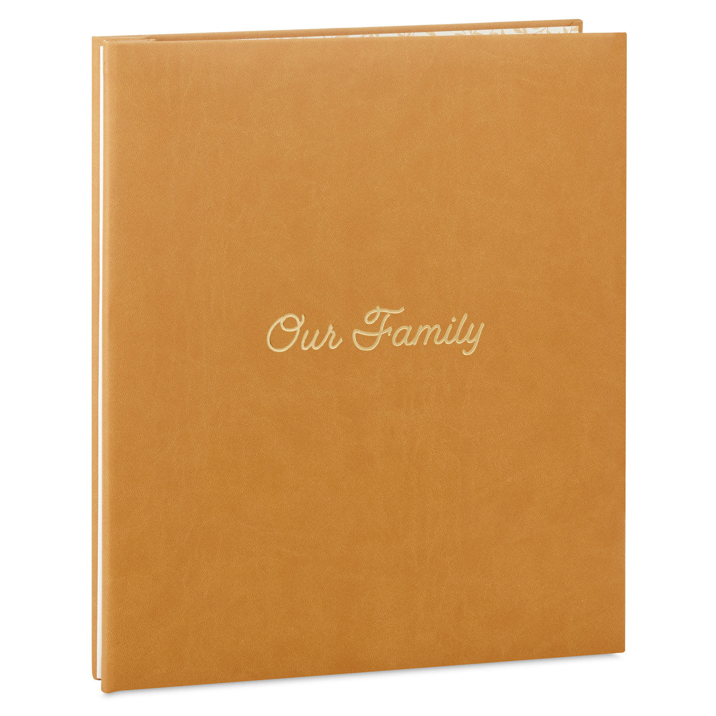 Our Family Gold on Tan Refillable Photo Album