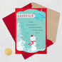 Happy Snowman Religious Grandson Christmas Card Card Front with Envelope and Gold Seal image number 6