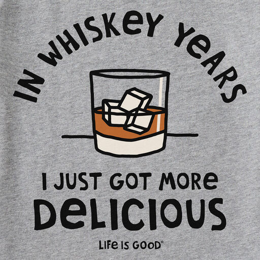 Life Is Good Men's Whiskey Years Gray T-Shirt, 