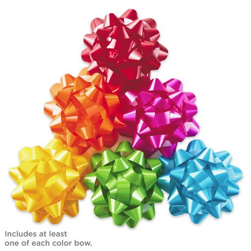 Assorted Bright Colors 36-Pack Gift Bows, 