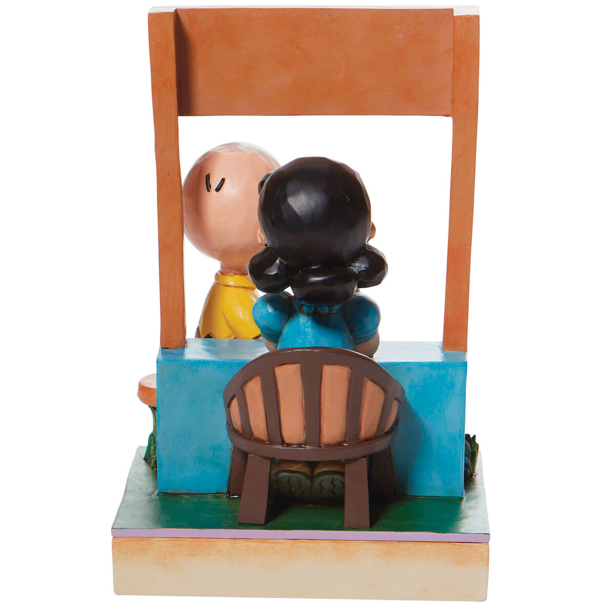 Jim Shore Peanuts Lucy Psychiatric Booth With Surprise Patient Figurine