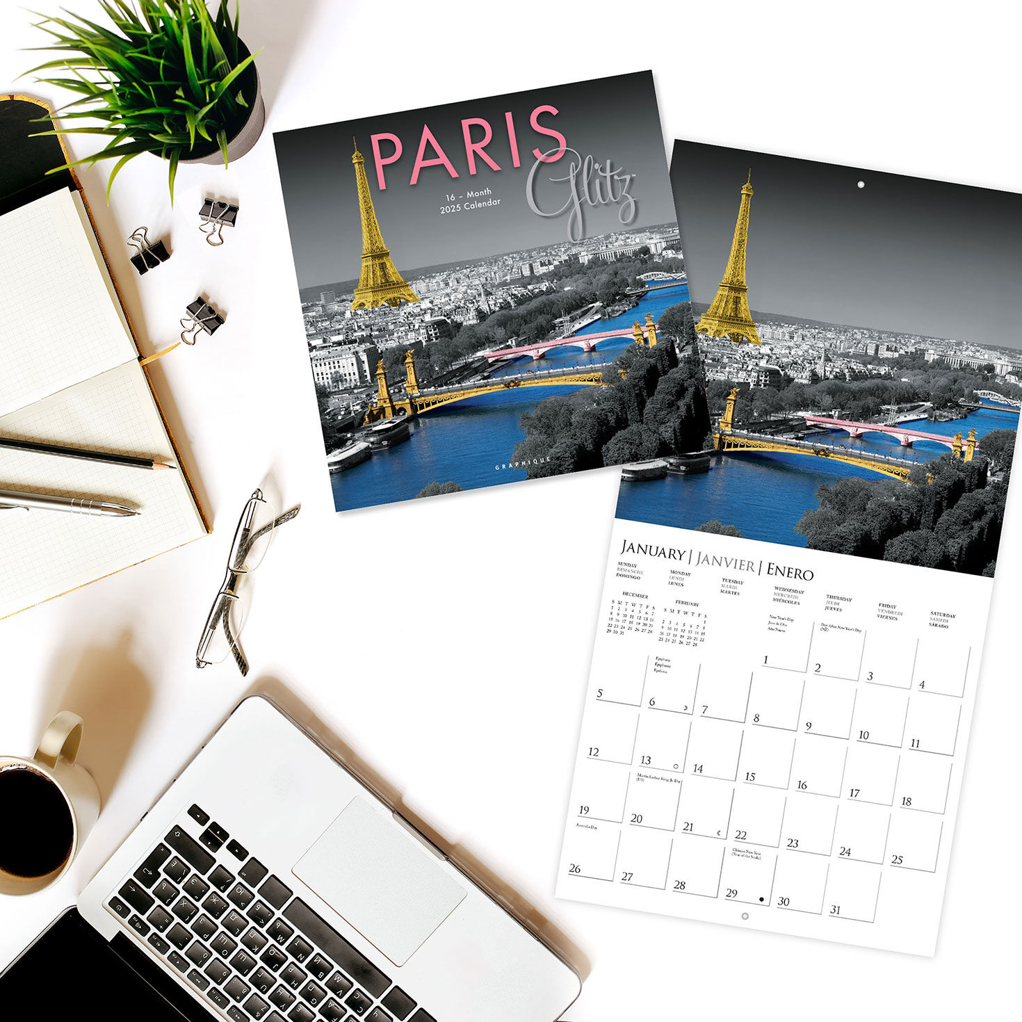 Graphique Paris Glitz 2025 Wall Calendar Calendars & Planners Hallmark