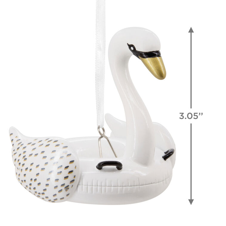 Swan Pool Float Hallmark Ornament, , large image number 3