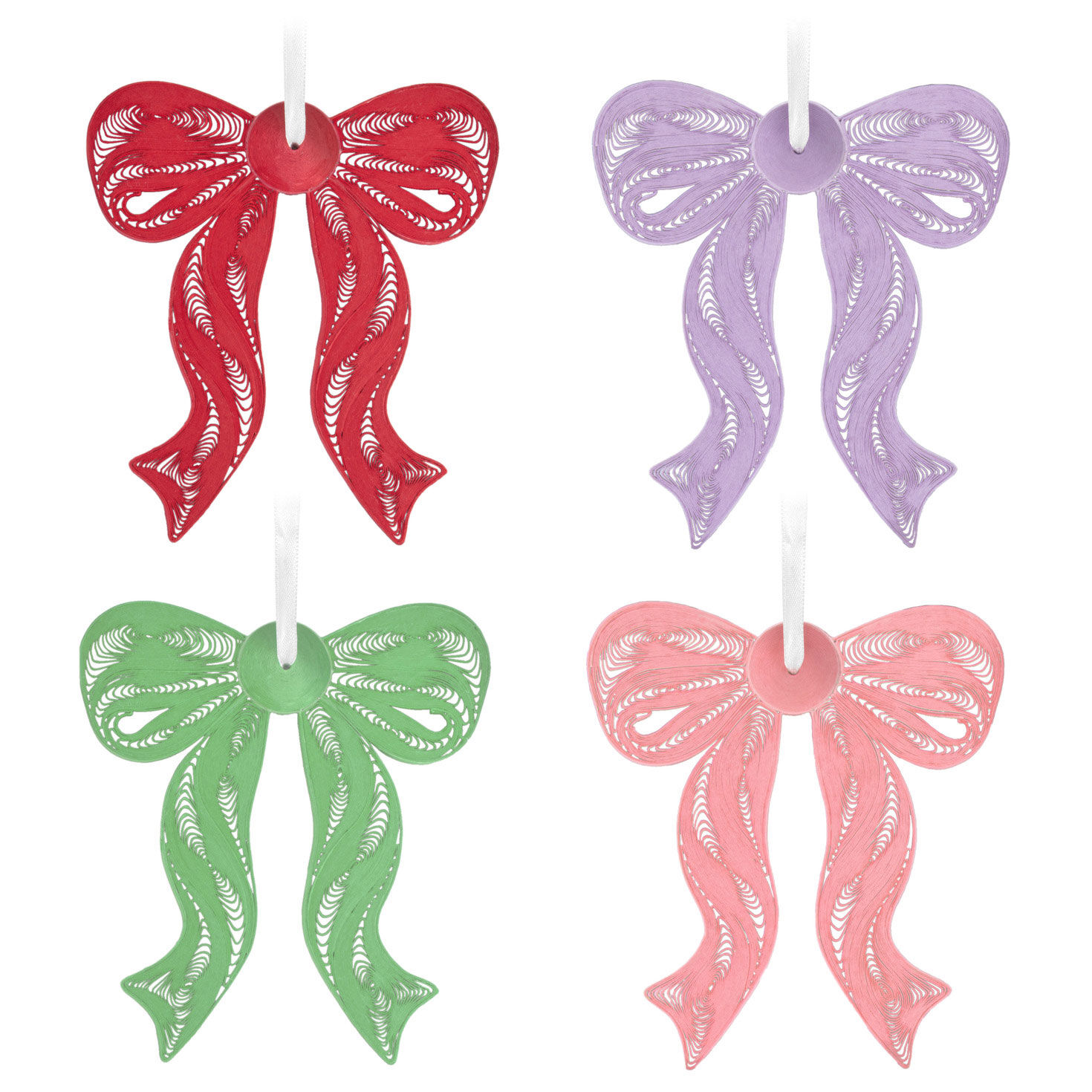 4 Bow Quilled Paper Christmas Ornaments  image number 6