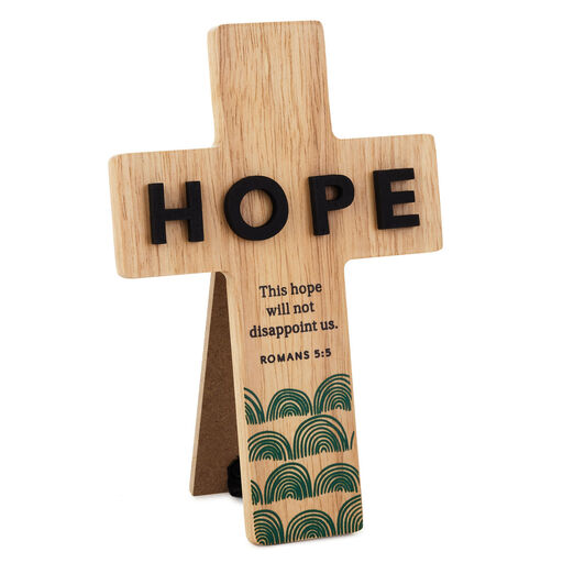 Hope Will Not Disappoint Wood Cross Sign, 