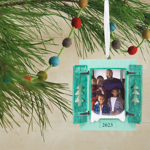Window With Shutters 2023 Photo Frame Hallmark Ornament, 