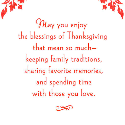 Enjoy the Blessings of the Holiday Thanksgiving Card, 